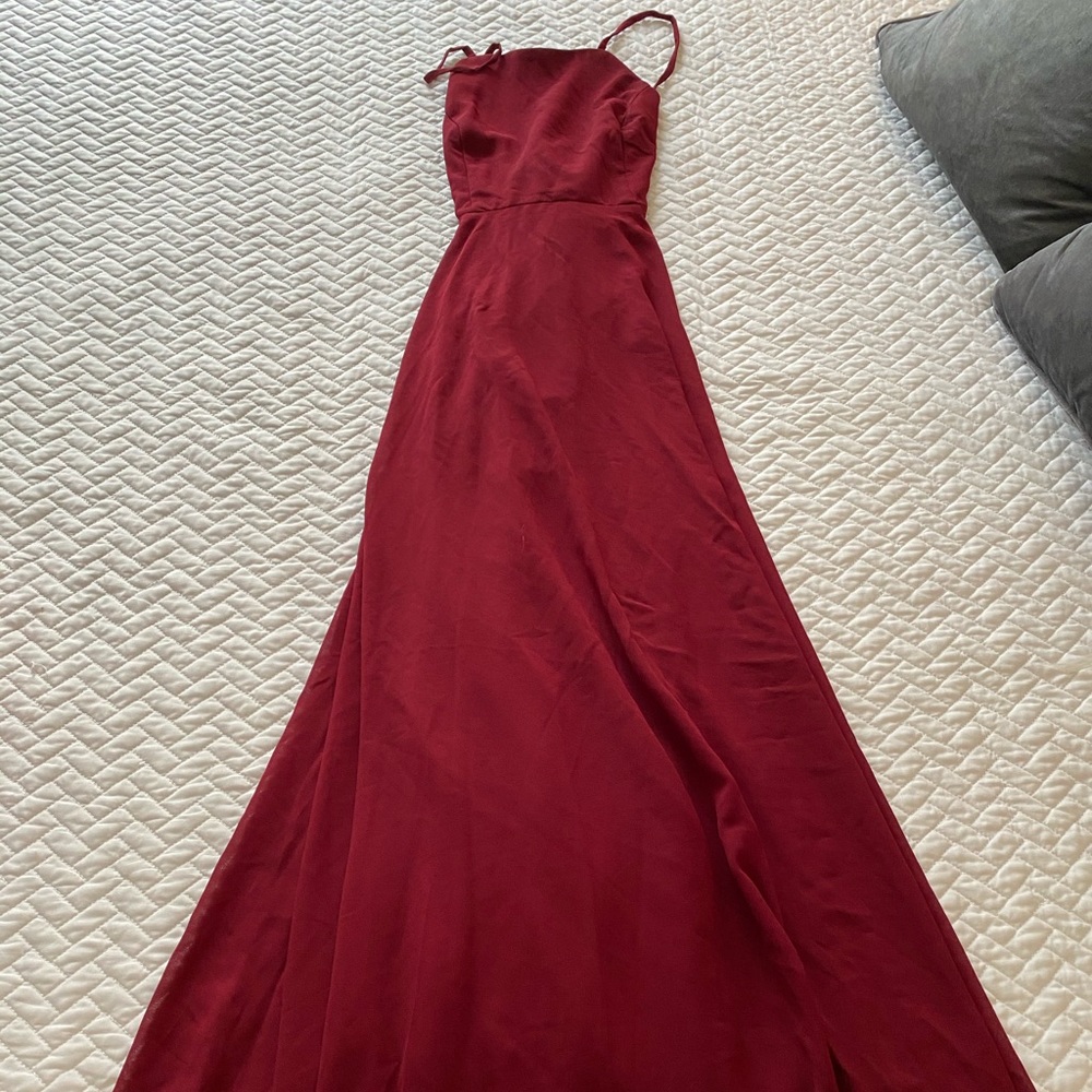 Maroon maxi dress